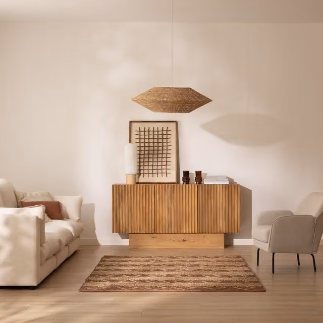 Credenza Nolan Banak in legno massiccio di mango marrone stile rustico