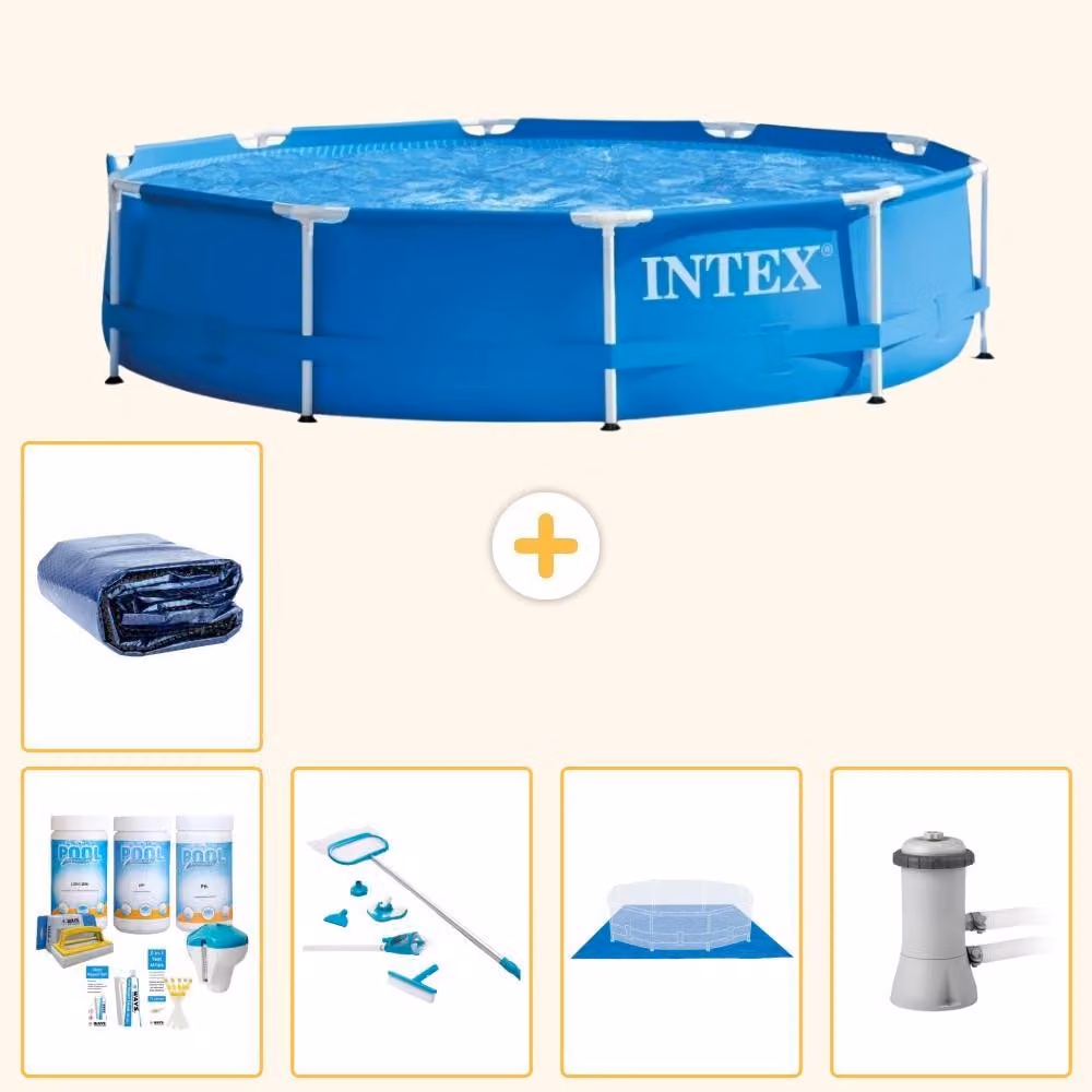 Piscina autoportante rettangolare - 366x76 cm - 6 pezzi - Modello S20442