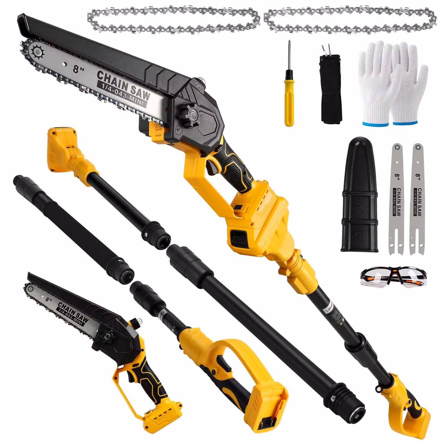 Troncatrice a batteria 2-in-1, 20 cm, senza spazzole, 600 W, compatibile con batterie DeWalt