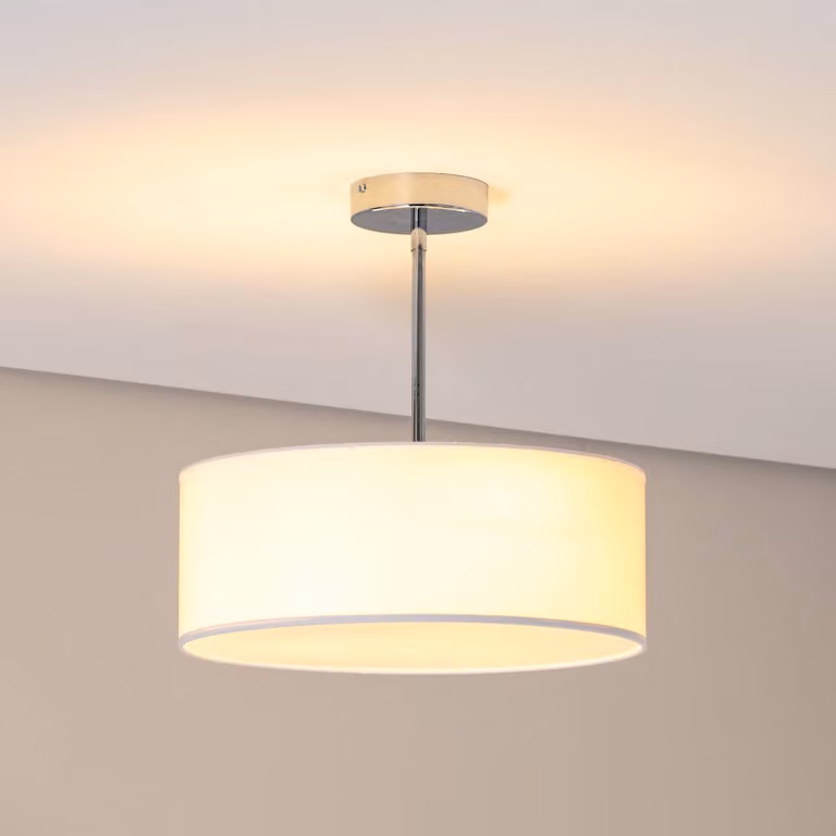 Plafoniera soffitto Oja Argon, dimmerabile, Cromo / Argento, Soggiorno / Sala da pranzo, Metallo, Moderno, Plafoniera