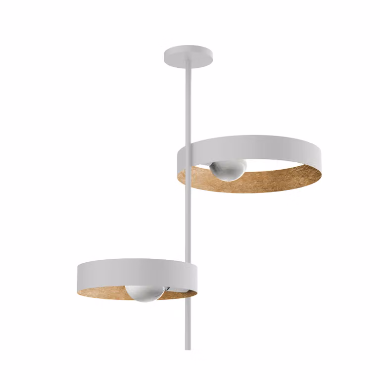 Lampada Da Soffitto Alley Bianca A Foglia 2Xe27