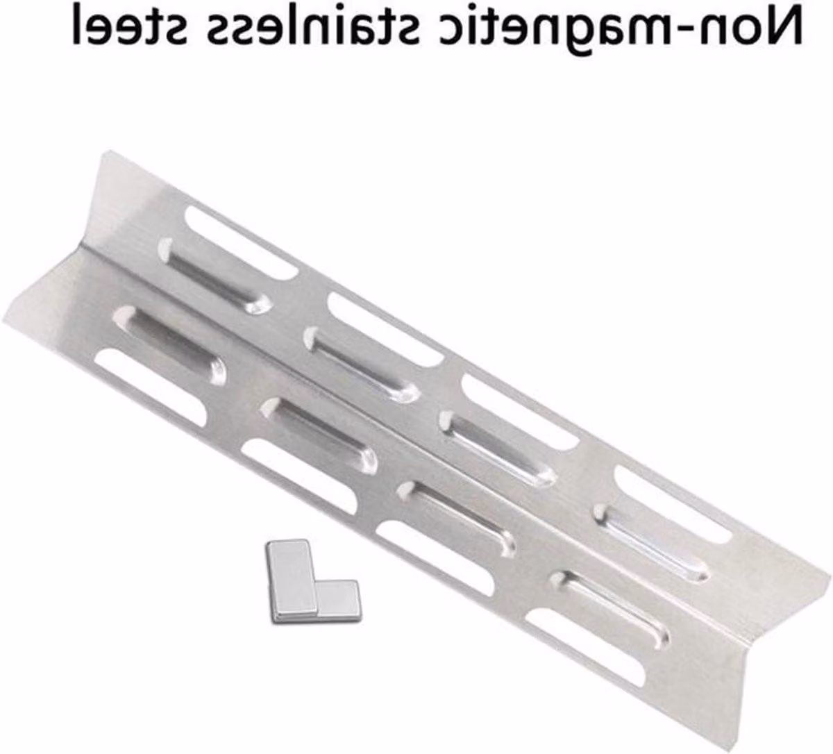 Piastra riscaldante di ricambio in acciaio inossidabile per barbecue a gas - confezione da 4 pezzi - 41 cm x 10 cm - Adatta a diversi modelli, resistente e con un'elevata efficienza di riscaldamento
