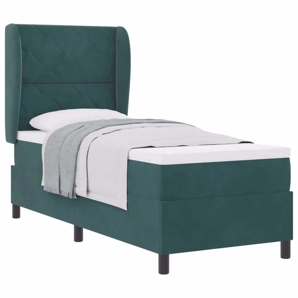 Letto ibrido con testiera in velluto verde vidaXL L: 200 cm, P: 80 cm, H: 128 cm – 2