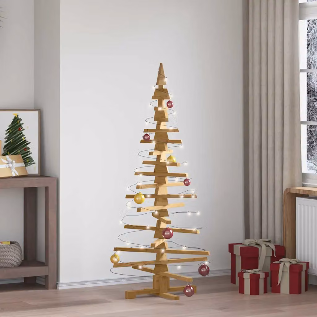 vidaXL Albero di Natale in legno KOTKA Legno Massello di Pino