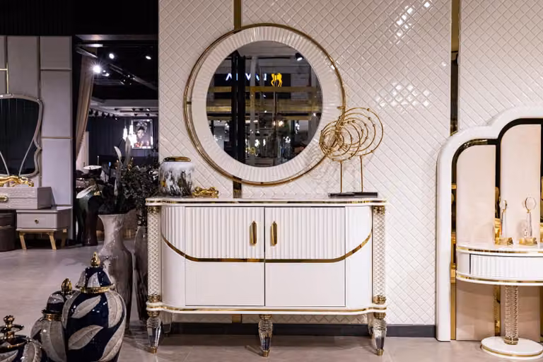 Kommode Spiegel Holz Möbel Anrichte Kommode Schrank Luxus Möbel Holz