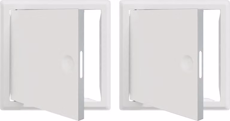 Pannello di Accesso 2 pcs Bianco 23 x 23 x 3 cm Acciaio