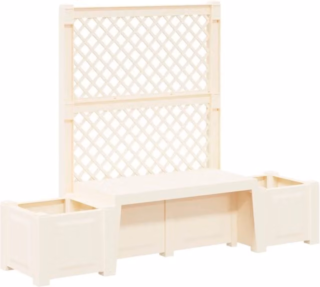 Panchina da Giardino | Panca da Giardino Kopenhagen Bianco 173 x 49 x 135,5 cm PP