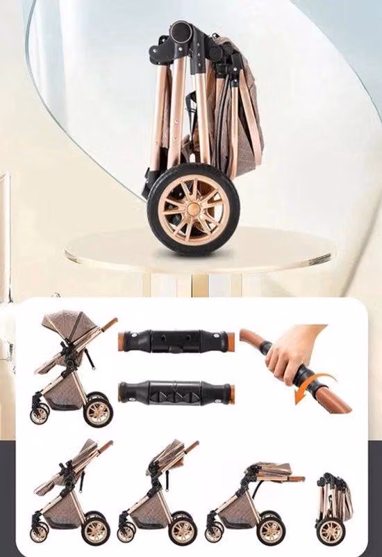 Seggiolino auto multifunzione 3-in-1 – Passeggino da viaggio – Seggiolino auto – Passeggino – Design compatto, pieghevole – Struttura in acciaio inossidabile – Adatto fin dalla nascita – Colore: kaki