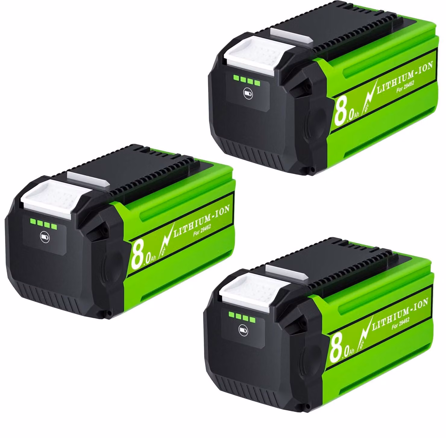 Batterie di ricambio, capacità 8000mAh, compatibili con utensili da 40V, confezione da 3