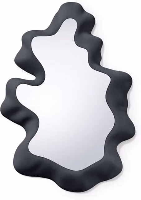 Specchio da parete moderno Gufram Sculpted in plastica nera