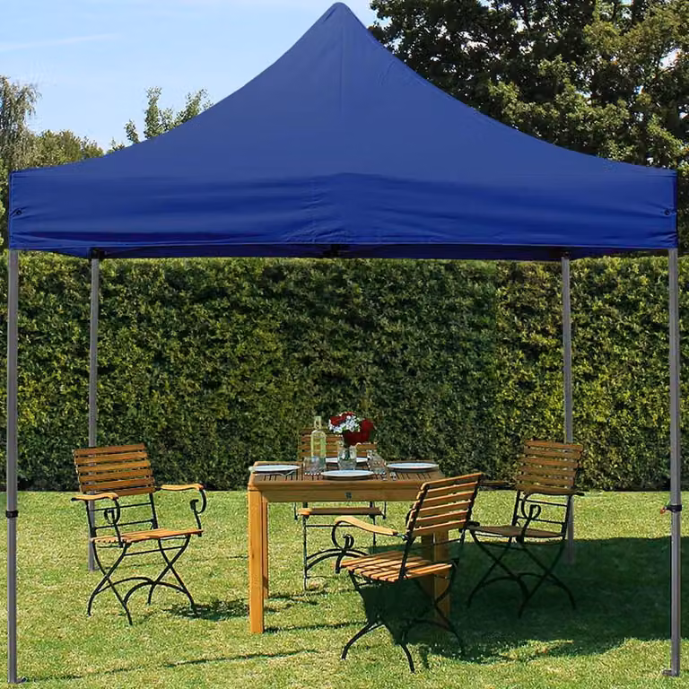TOOLPORT 3x3m gazebo pieghevole, PREMIUM acciaio, blu