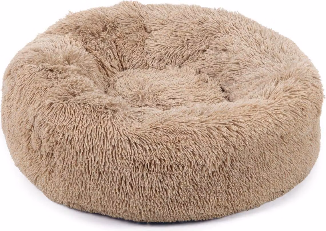 Beeztees Yali - Letto per cani - Peluche - Beige - Diam. 70 cm