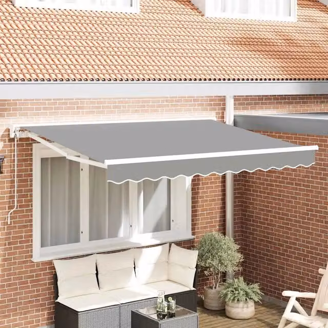 Struttura della tenda Regolabile-Telaio per tenda da sole Bianco 3 x 2 m Acciaio 677562