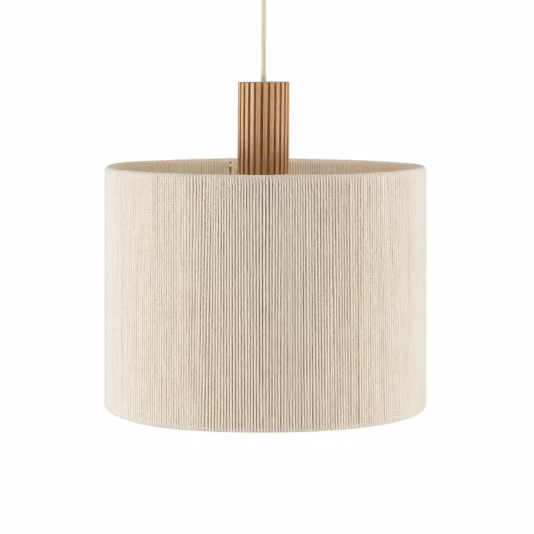 Brilliant Lampada a sospensione Arlo, dimmerabile, Crema / Ambra, Soggiorno / Sala da pranzo, Tessuto / Stoffa / Seta, Moderno, Lampada a sospensione