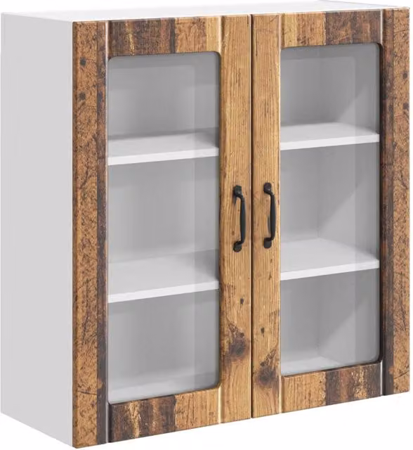 Armadio da cucina moderno funzionale pratico stoccaggio 80 x 31 x 80 cm in legno multistrato legno antico 02_0054090