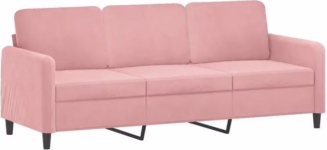 Divano | Divano da soggiorno | Sofa a 3 Posti rosa 180 cm in Velluto