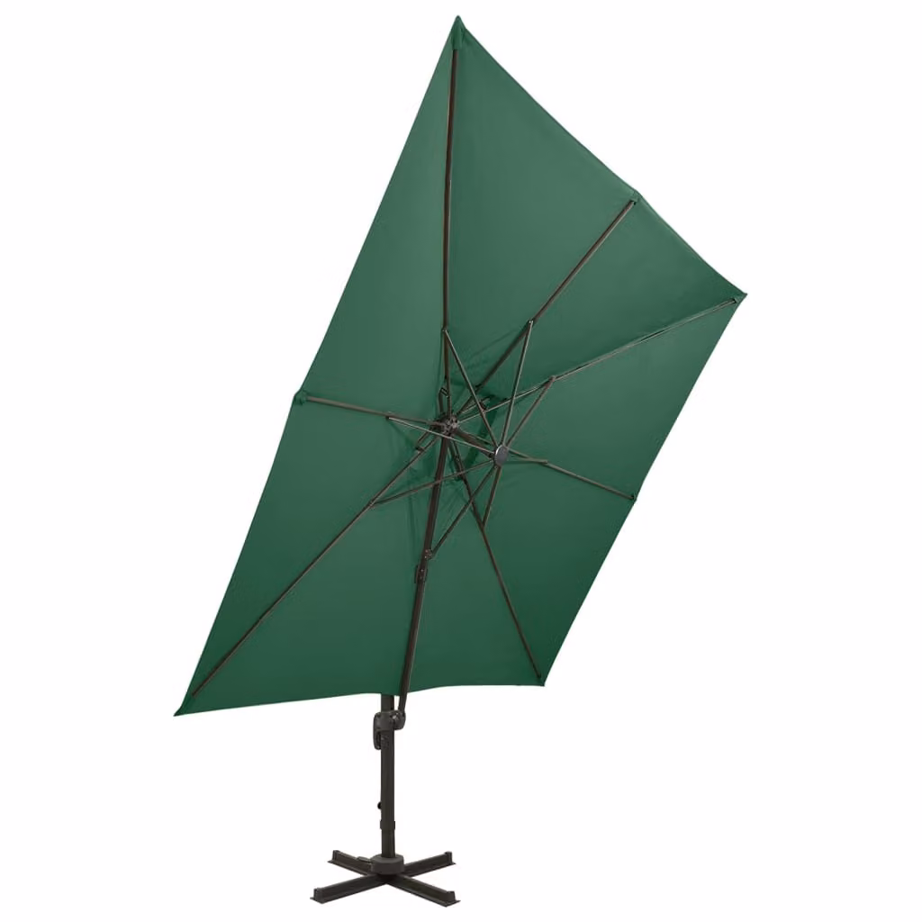 vidaXL Ombrello Ampel con ventilazione 300x300 cm Verde