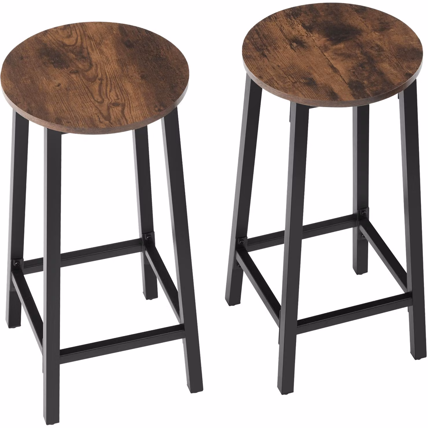 Sgabelli da bar Corby TecTake in stile industriale con finitura marrone e struttura in metallo – 3