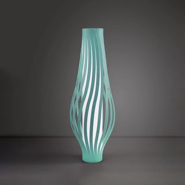 Lampada da terra Totem Dama Helios Linea Zero verde in polilux Made in Italy – 1