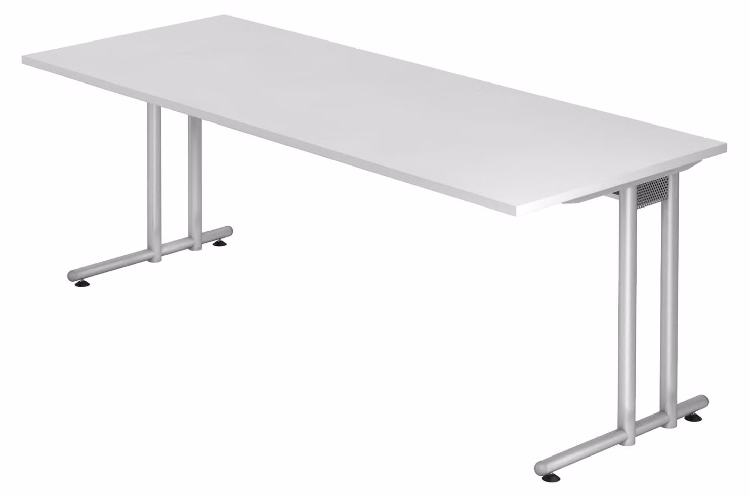 bümö Scrivania Serie-N - Finitura: Bianco, Dimensioni: 200 x 80 cm