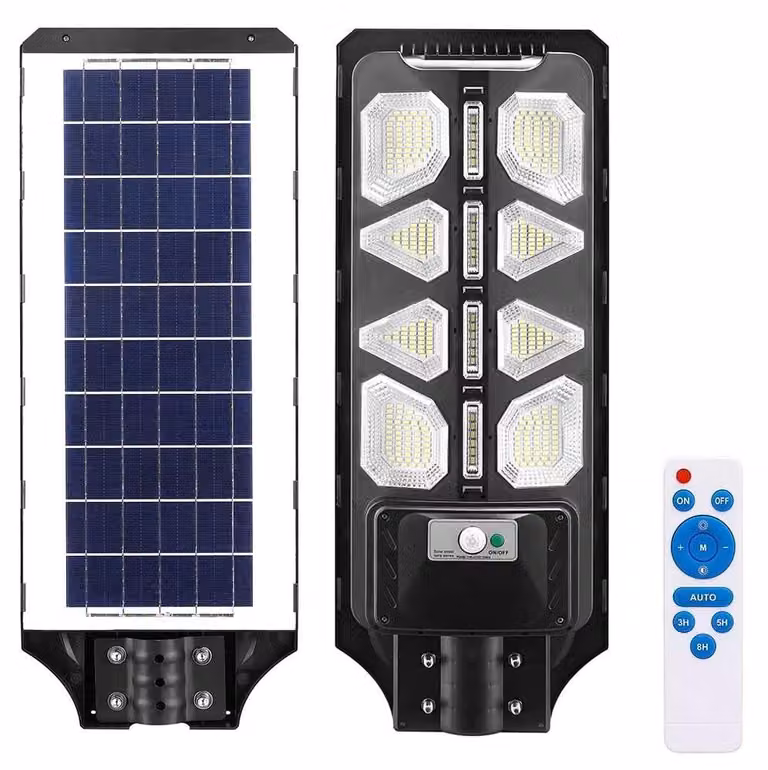 Lampada da esterno a LED solare, 120W, 1200 lumen, 8000K, con sensore di movimento, grado di protezione IP65