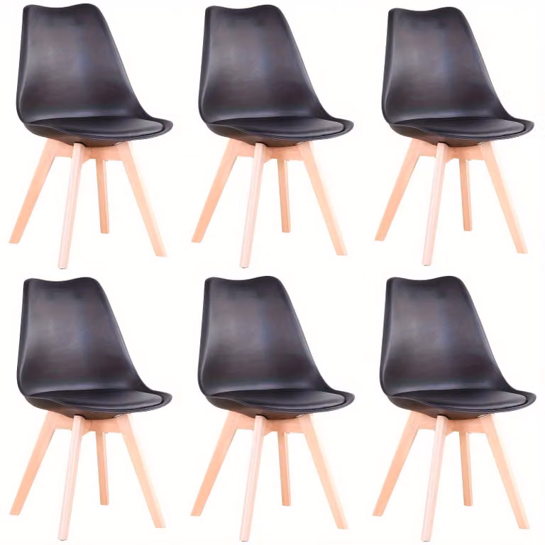Sedie da pranzo - Sedie - Sedie per sala da pranzo - Sedie senza braccioli - Sedie in stile scandinavo - Set da 6