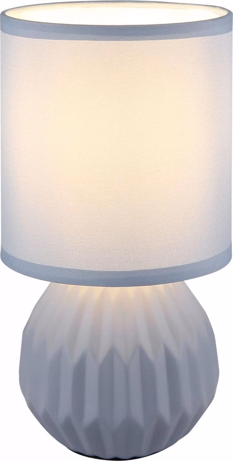 Lampada da tavolo, Vetroceramica, tessuto, blu, H 23 cm