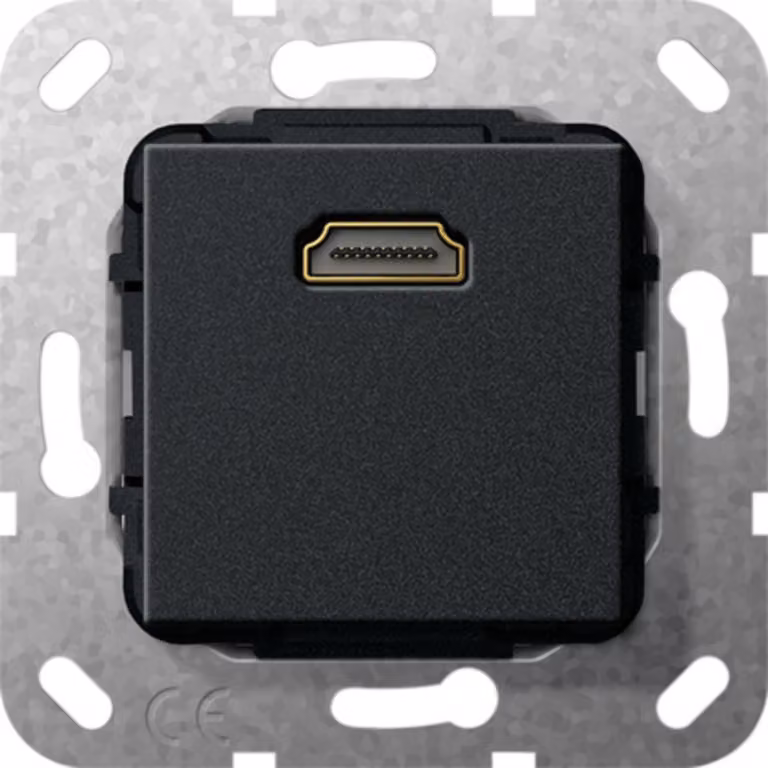 Gira UP anello di supporto HDMI nero opaco 567010