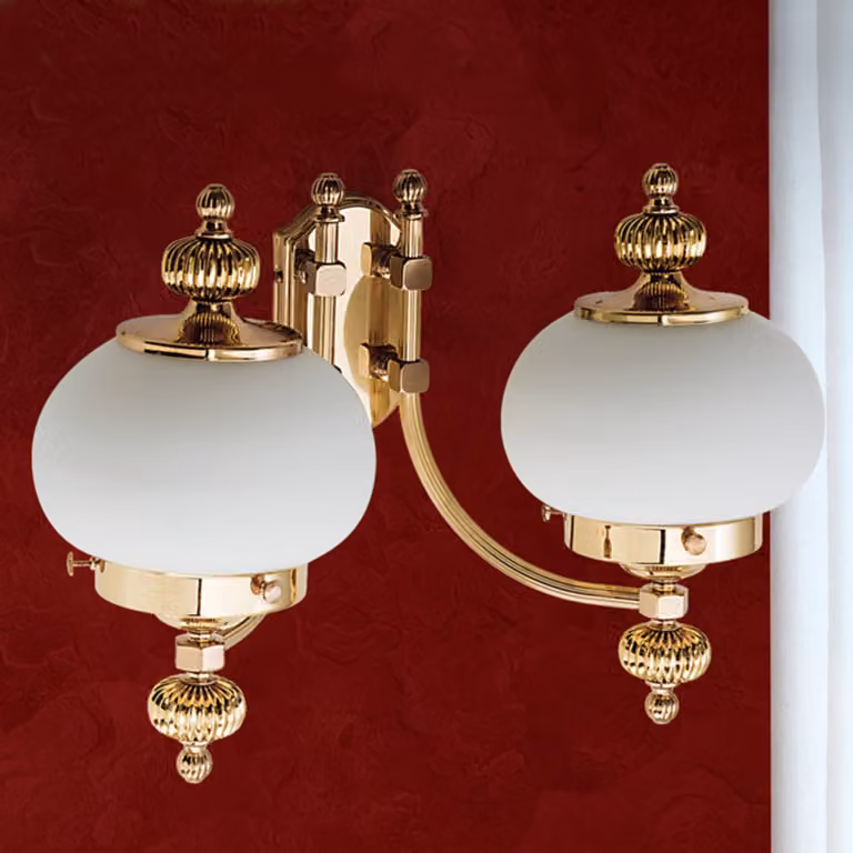 ORION Applique da parete DELIA, dimmerabile, Ottone / Oro, Soggiorno / Sala da pranzo, Ottone, Antico, Applique