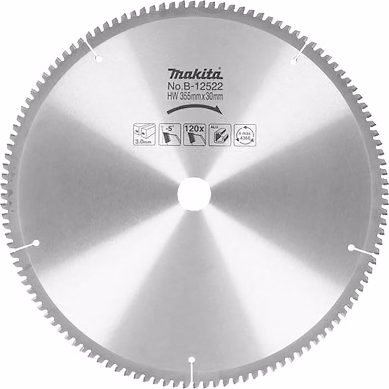 Lama Makita in alluminio 355 x 30 mm - 120 denti