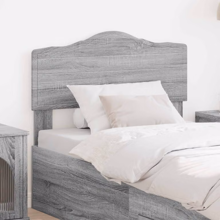 Testiera per letto vidaXL in legno ingegnerizzato grigio opaco, stile minimalista