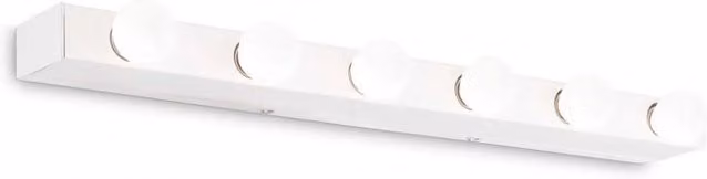 Lampada da parete Ideal-Lux Prive' Ap6 bianca in metallo e vetro con attacco E14