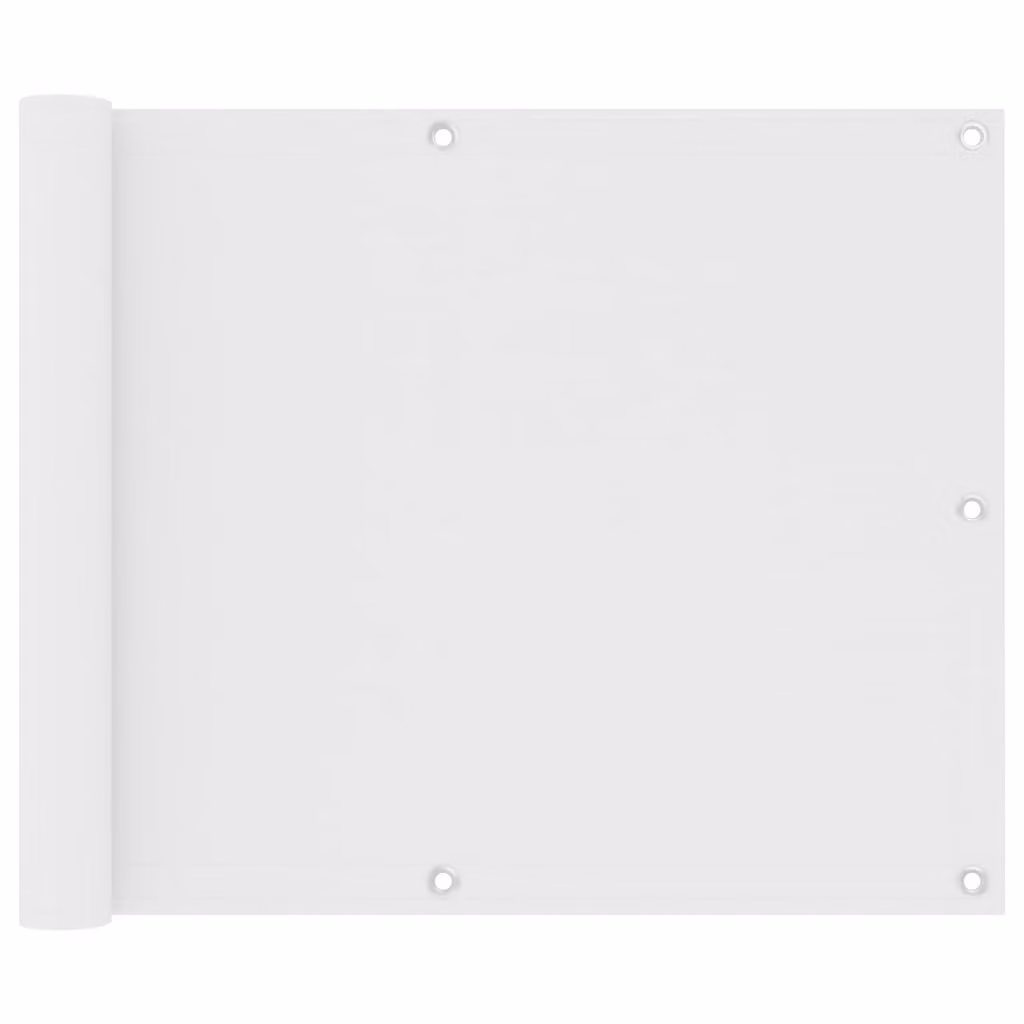 The Living Store Schermo privacy per balcone bianco 75x400 cm Tessuto Oxford