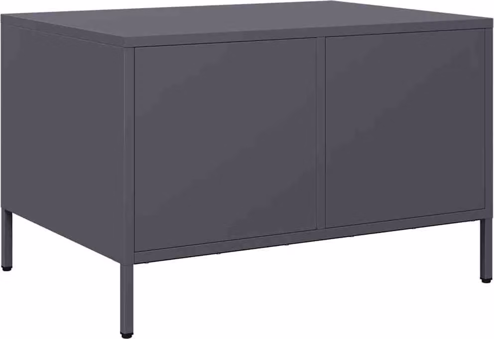 Tavolino Antracite 68,5x50x43,5 cm in Acciaio Laminato a Freddo