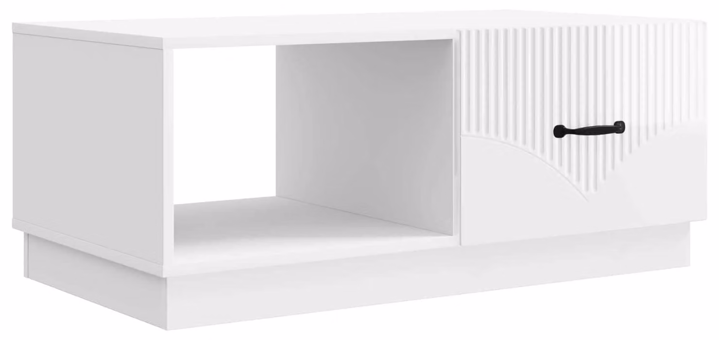 Tavolino da salotto Bianco Lucido 90 x 50 x 37 cm