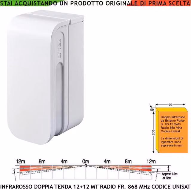 Sensore di movimento Securvera bianco multicolore con gestione tramite smart app