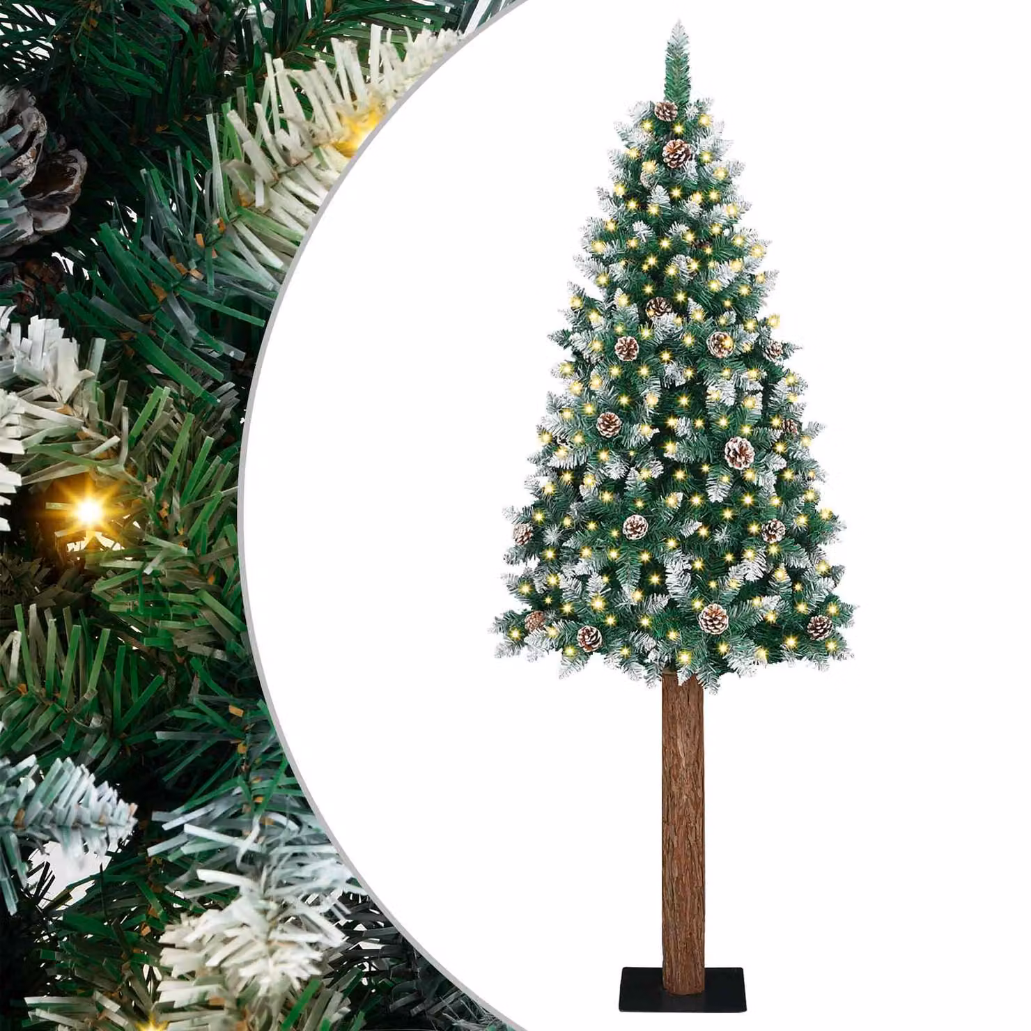 vidaXL Albero di Natale snodato Verde 180 cm
