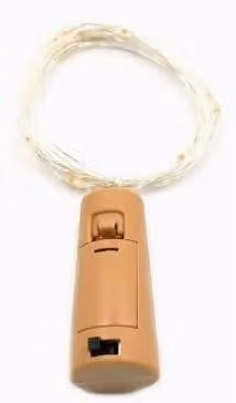 Catena luminosa per bottiglie, 15x20 LED, 2 metri, luce bianco caldo, alimentata a batteria