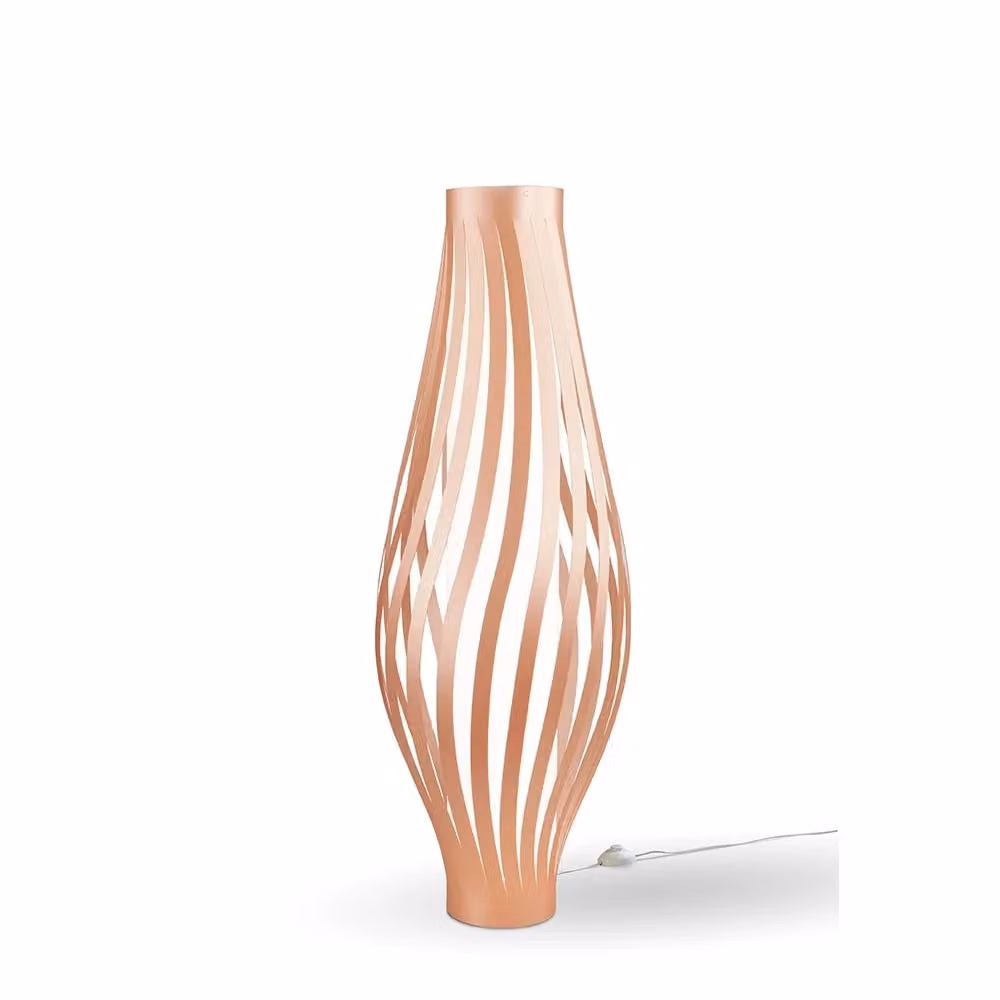 Lampada da terra Totem Dama Helios Linea Zero in polilux color rame Made in Italy – 2