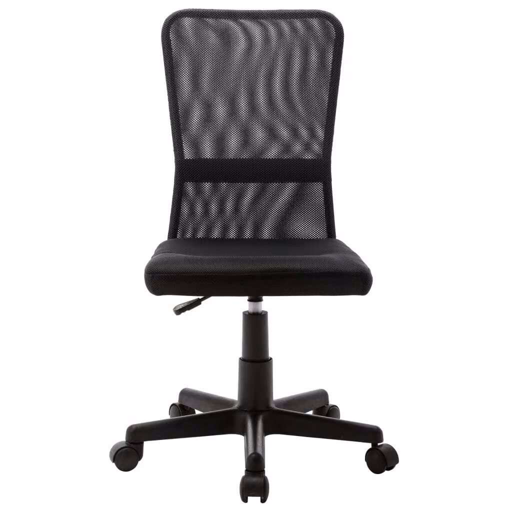 vidaXL Sedia da ufficio nera 44x52x100 cm in tessuto a rete