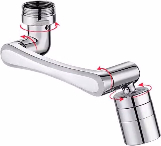 Rubinetto da cucina universale 2 in 1, filtro per il braccio del lavello, regolabile su 2 livelli, orientabile