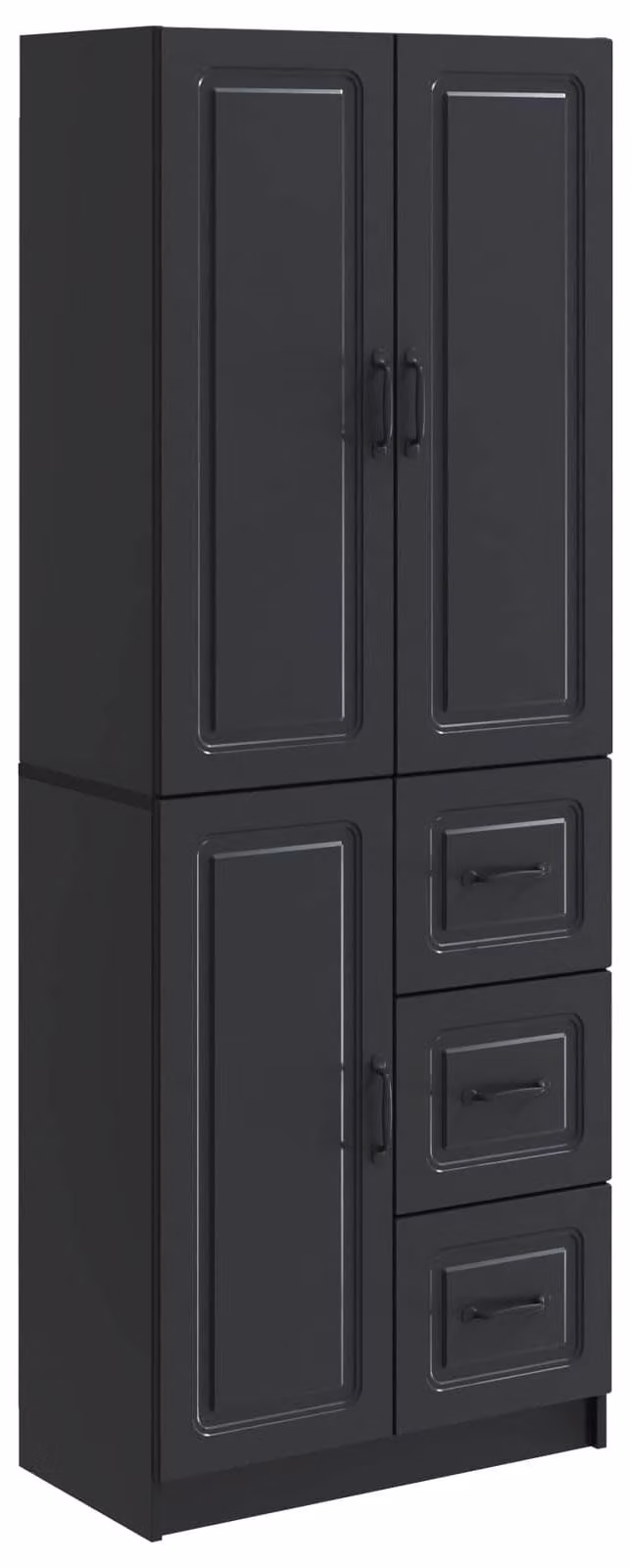 Set di armadi 2 pcs Nero Legno ingegnerizzato