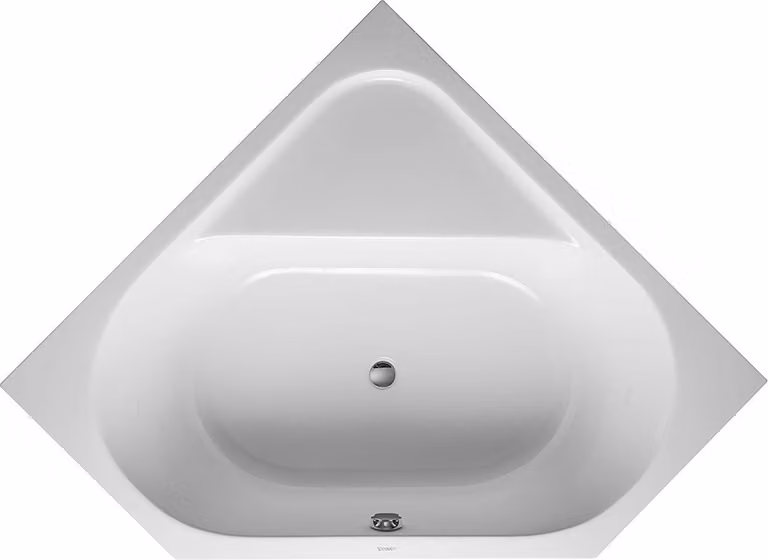 Baignoires Duravit D-Code, 1400x1400mm, pentagonal, à encastrer, 140 Betteres, double dos inclinés, blanc brillant, 700137000000000, 700137000000000