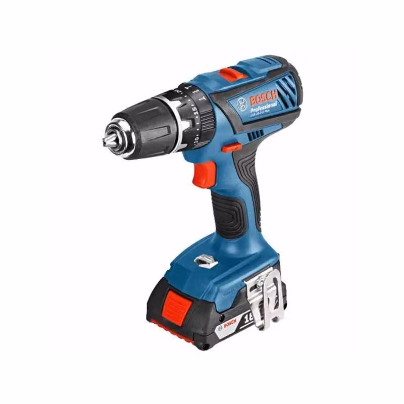 Trapano a batteria con percussione Bosch GSB18-2LI Pro blu – 2