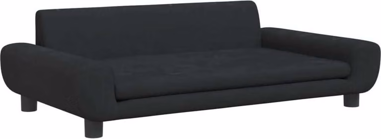 Lettino per Cani Nero 100x54x33 cm in Velluto