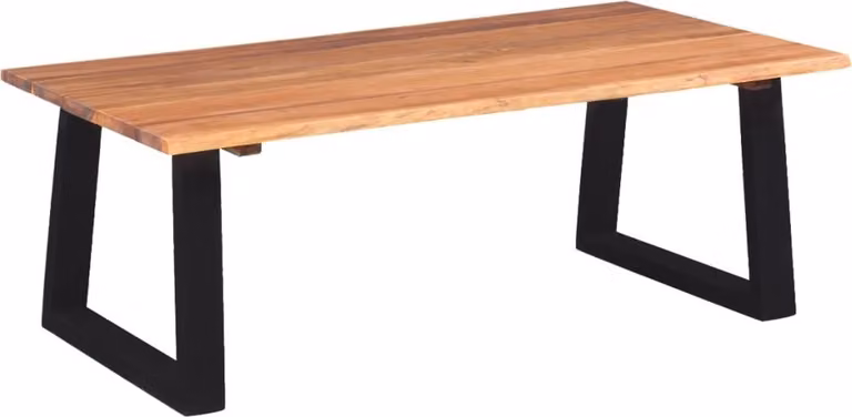 The Living Store Tavolino in legno massiccio di acacia 110 x 60 x 40 cm