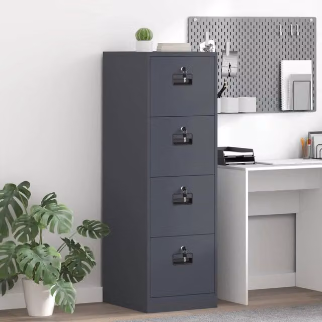 Armadio per File con cassetto Antracite 44 x 50 x 139 cm 3406156