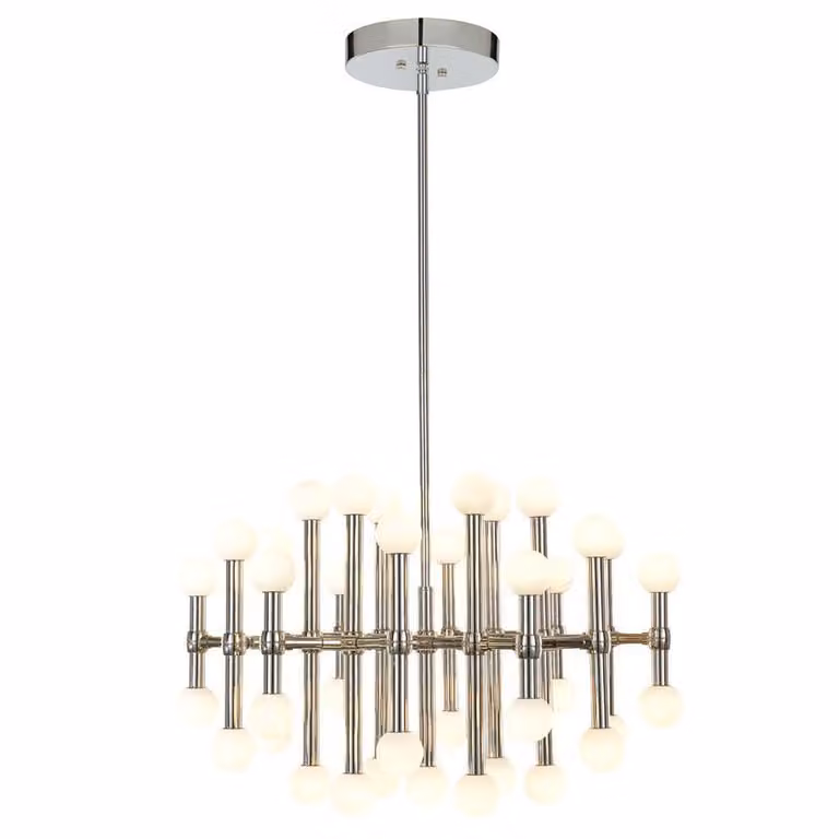 Lampadario a LED Giovanna, nichel, 94,2 W, bianco caldo, 6084 lm, alluminio, dimensioni: 150 x 70 x 70 cm, IP20, Italux