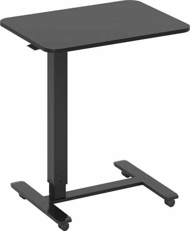 Scrivania regolabile in altezza - Altezza regolabile da 73 a 110 cm - Larghezza 65 cm - Acciaio nero - Scrivania mobile - Adatta per casa e ufficio