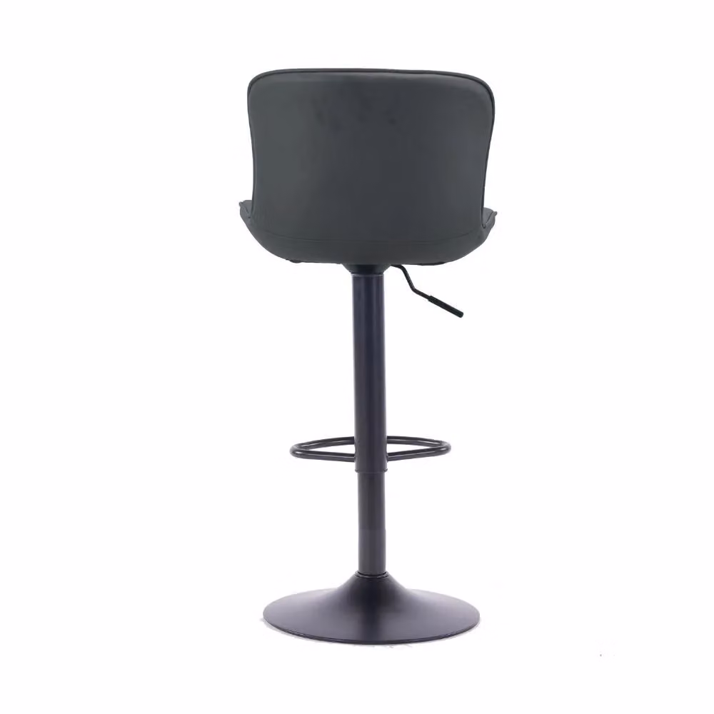 Sgabello regolabile girevole Snas Effezeta Italia in ecopelle grigio scuro con base nera – 2